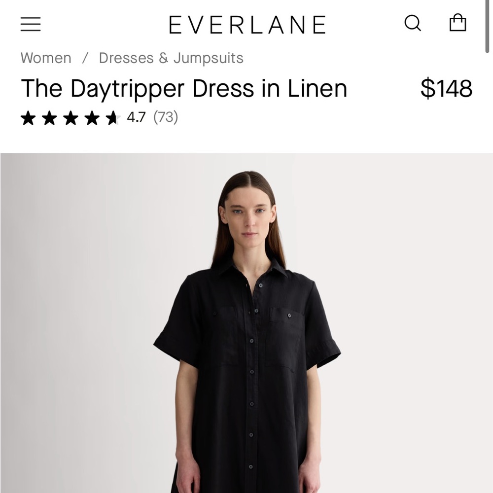 Everlane Daytripper Dress in linen